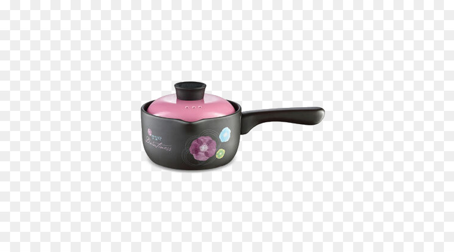 Cacerola Negra Con Tapa Rosa，Cocinando PNG