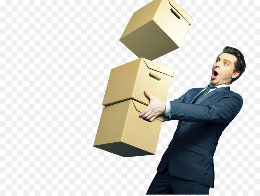 Hombre Con Cajas，Cajas PNG