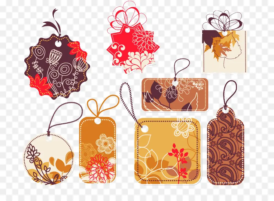 Etiquetas Decorativas，Regalo PNG