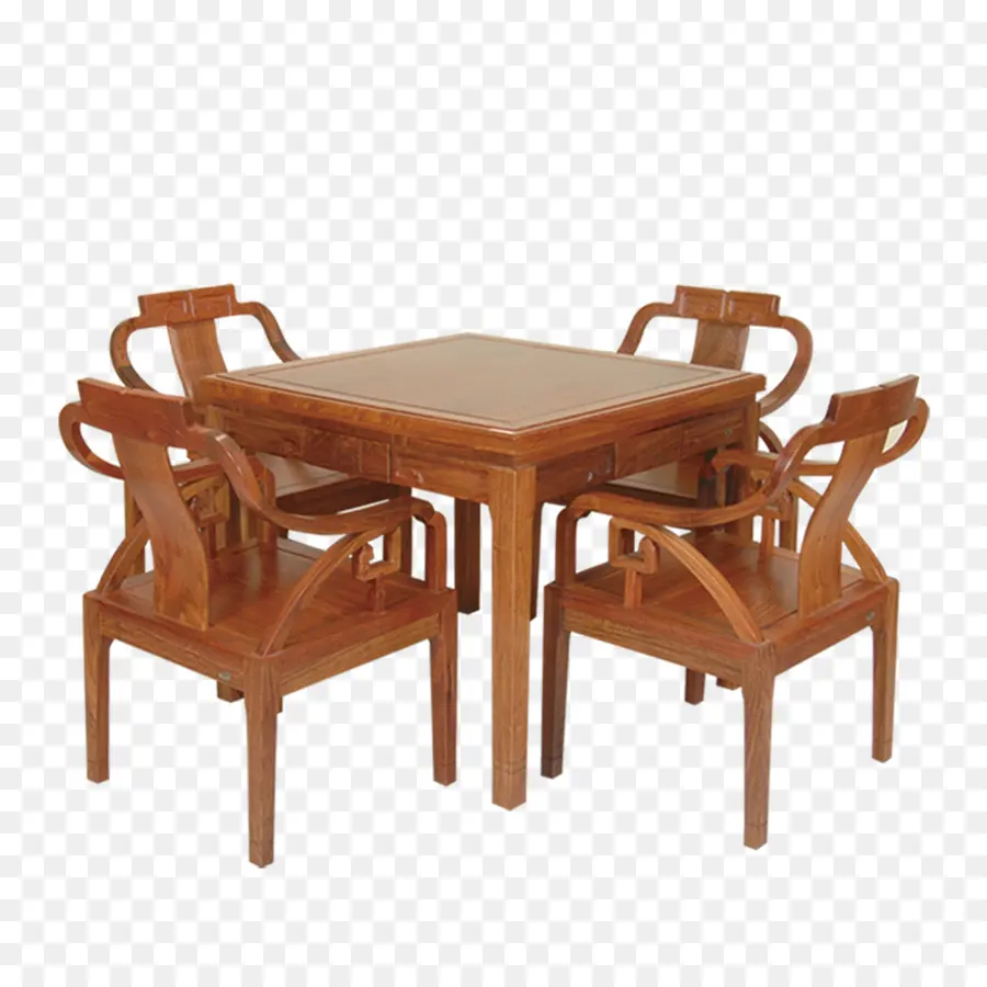 Juego De Comedor De Madera，Mesa PNG