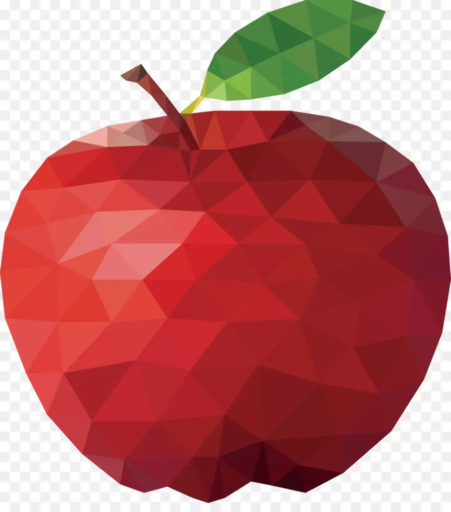 Manzanas Geométricas，Manzana Roja PNG