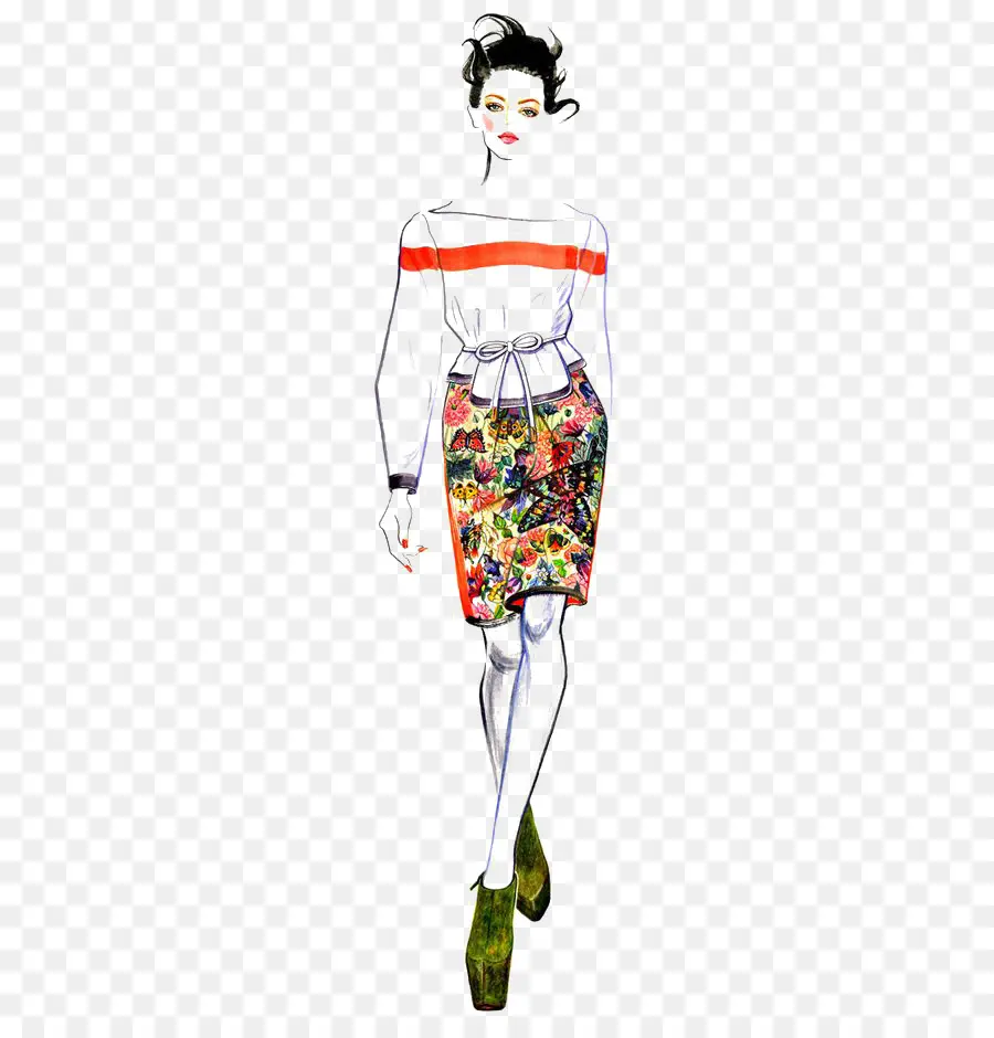 Chanel，Ilustración De Moda PNG