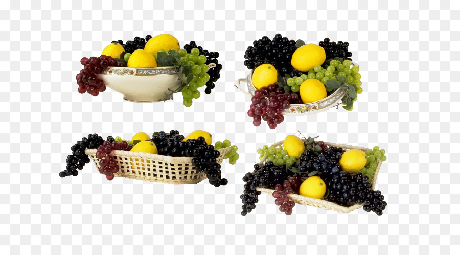 Cesta De Frutas，Uvas PNG