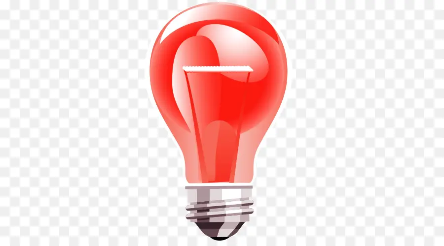 Bombilla De Luz Roja，Idea PNG