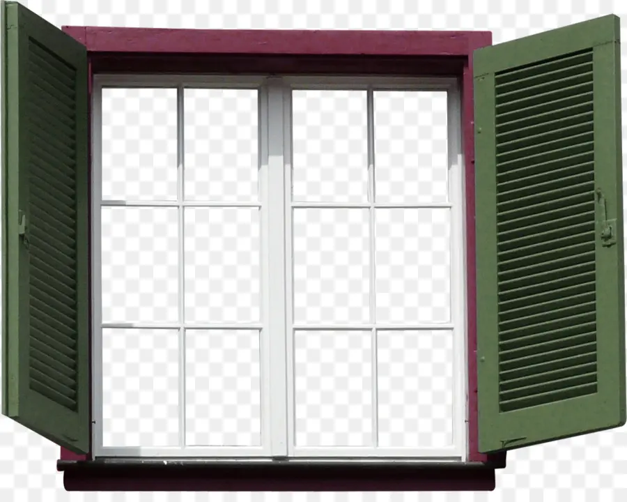 Ventana Con Contraventanas Verdes，Contraventanas PNG