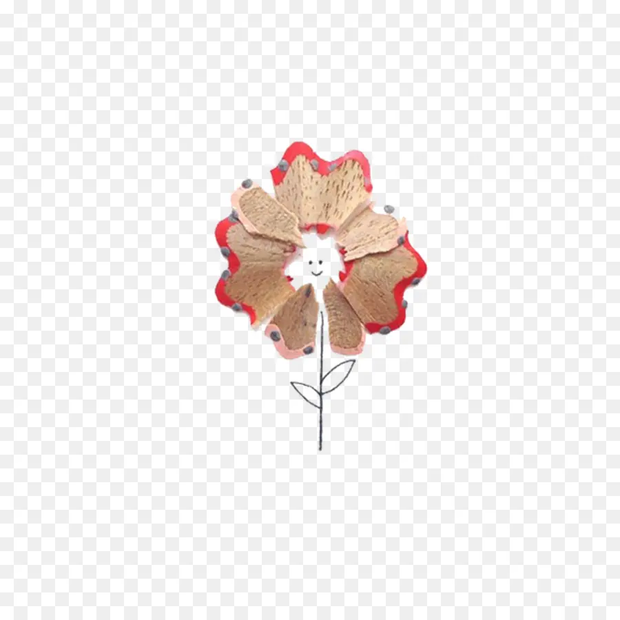 Flor De Virutas De Lápiz，Dibujo PNG