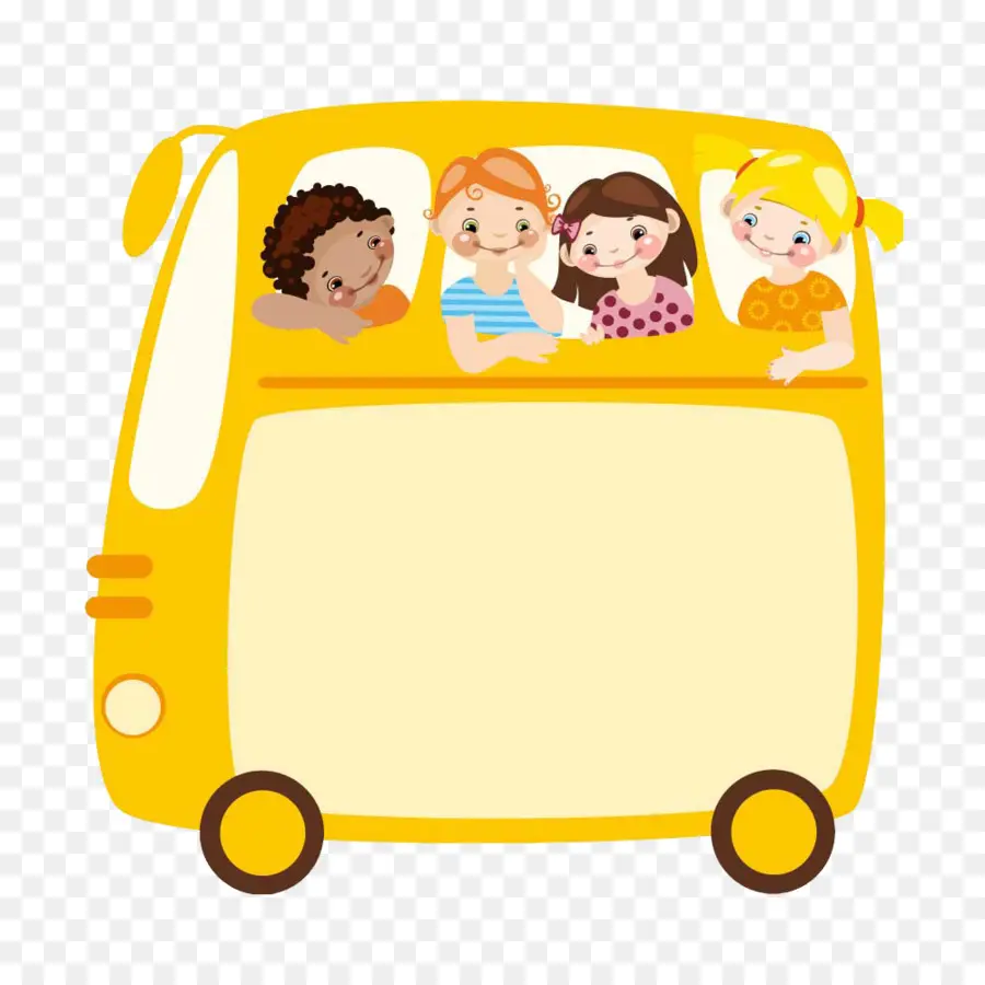 Autobús Escolar，Niños PNG