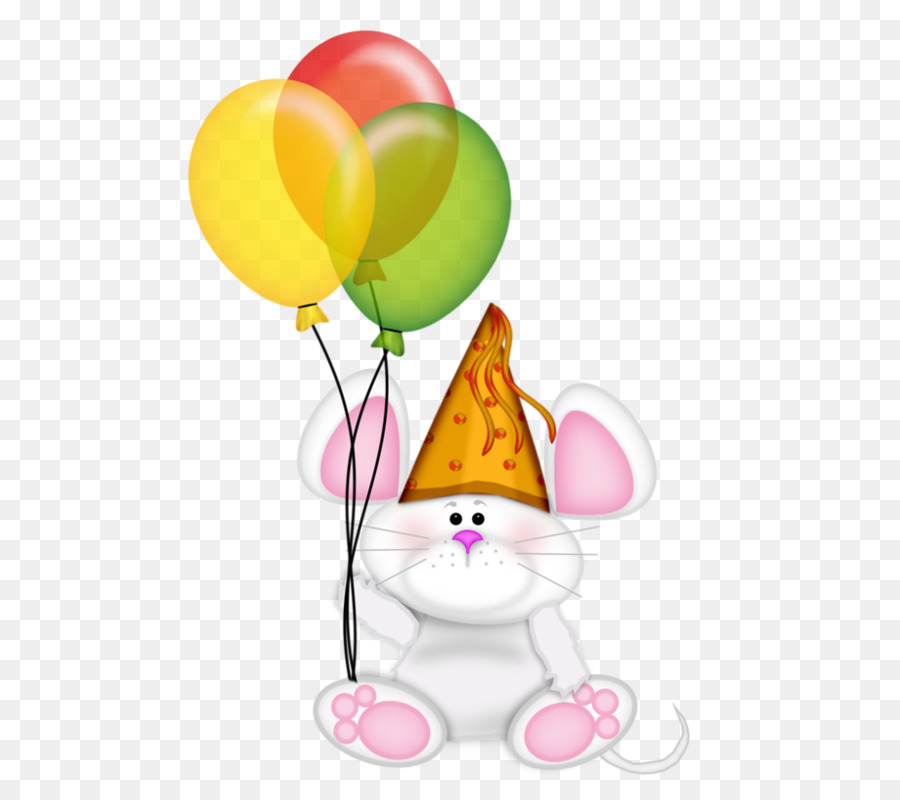 Ratón Con Globos，Sombrero De Fiesta PNG