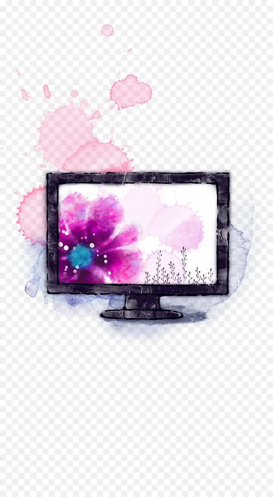 Televisión Floral，Pantalla PNG