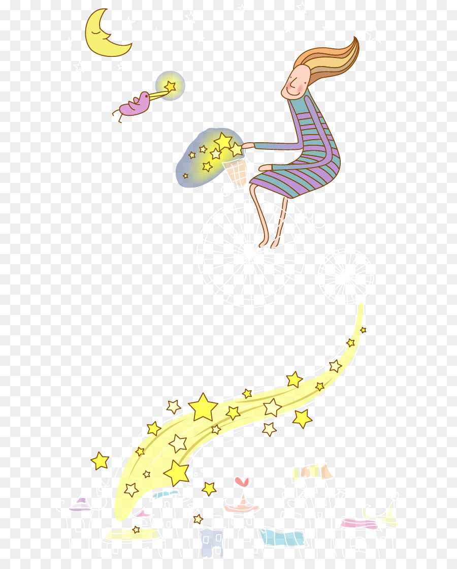 Chica En Columpio，Estrellas PNG