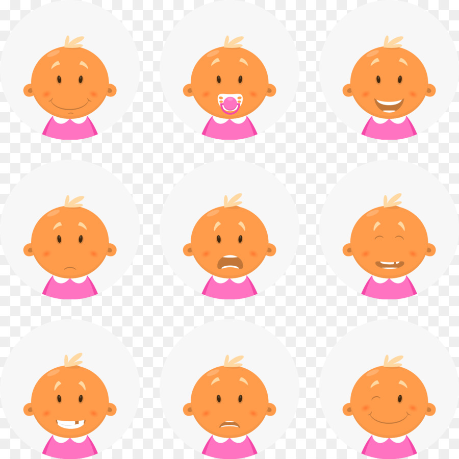 Caras De Bebe，Emociones PNG