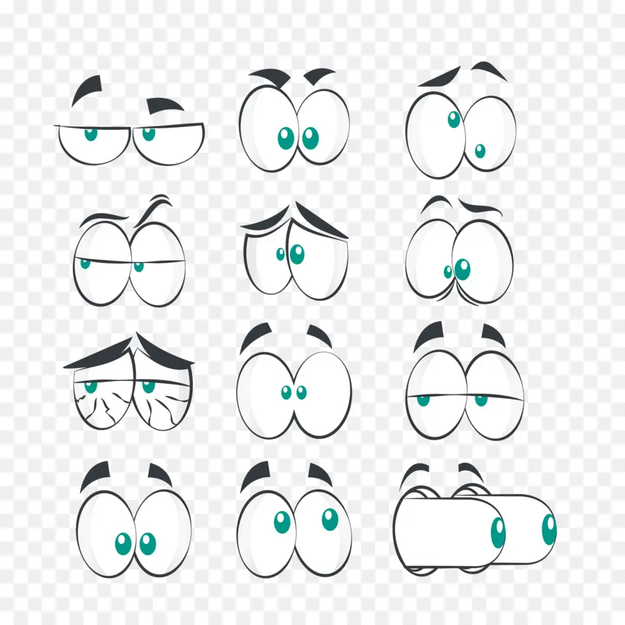 Ojos De Dibujos Animados，Expresiones PNG