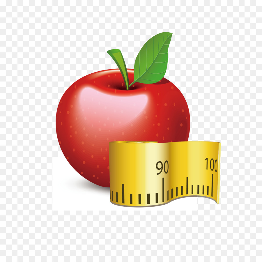 Manzana Con Cinta Métrica，Fruta PNG