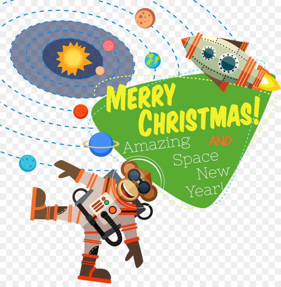 Mono Espacial，Navidad PNG