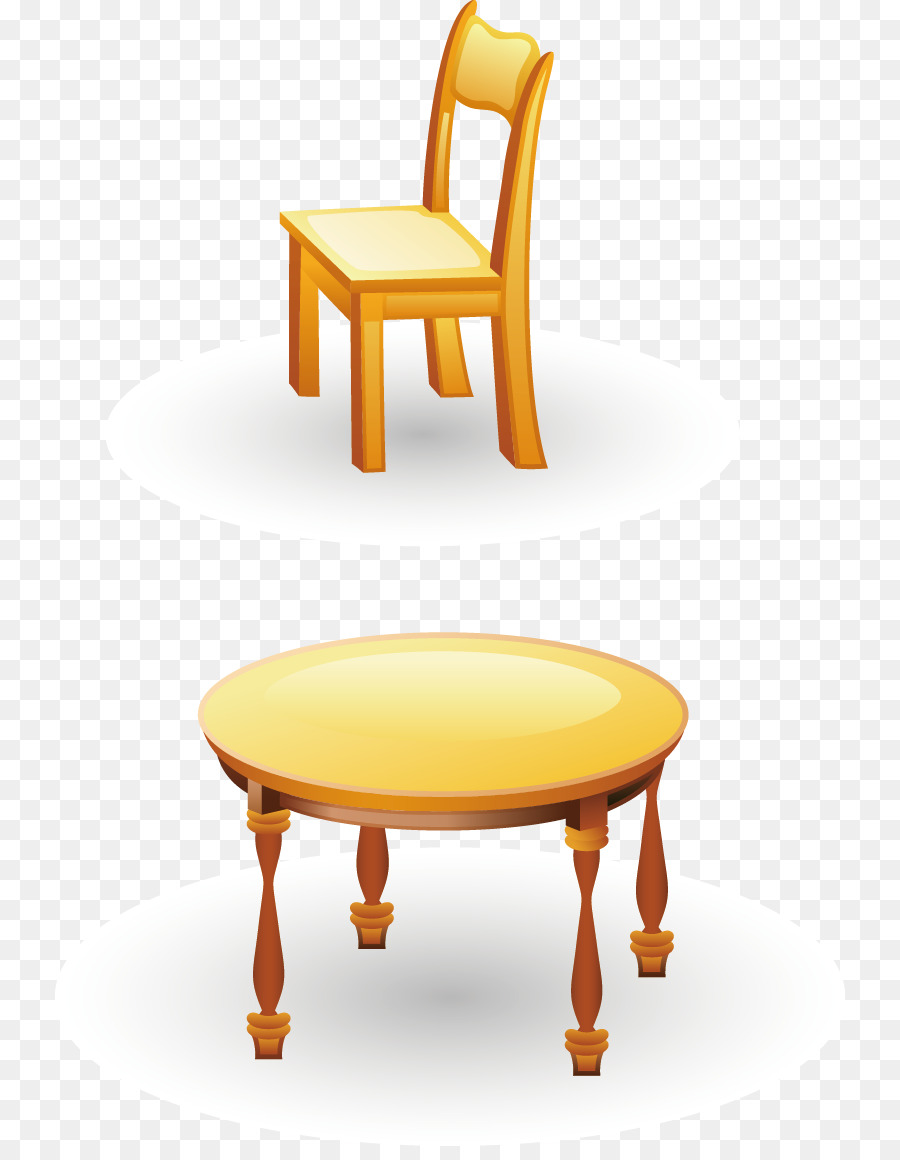 Silla Y Mesa，De Madera PNG