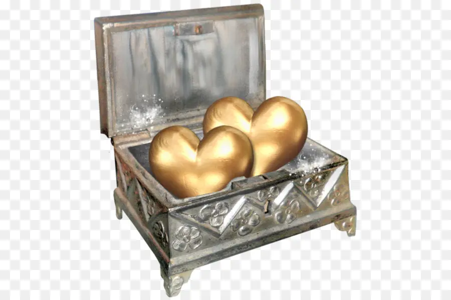 Corazones Dorados，Caja PNG