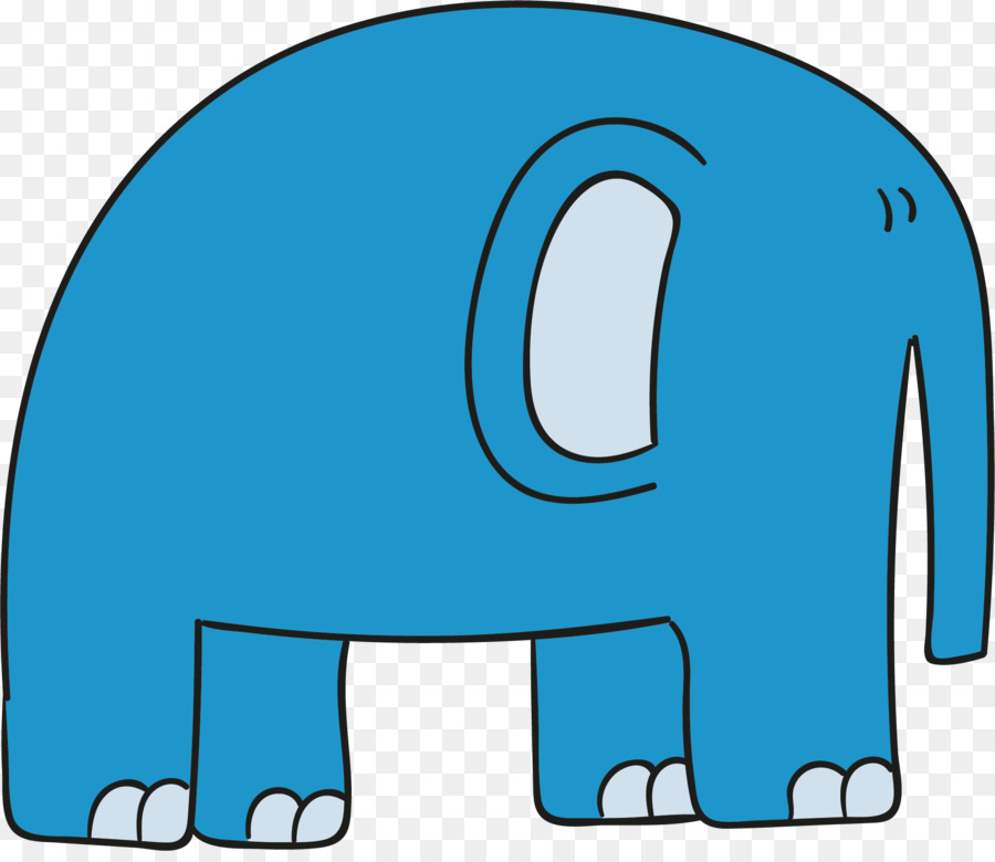 Azul，Elefante PNG