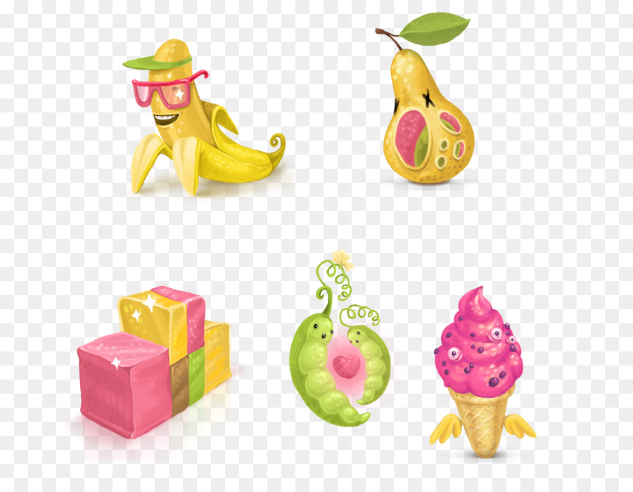 Dibujos Animados De Frutas Y Helado，Frutas PNG