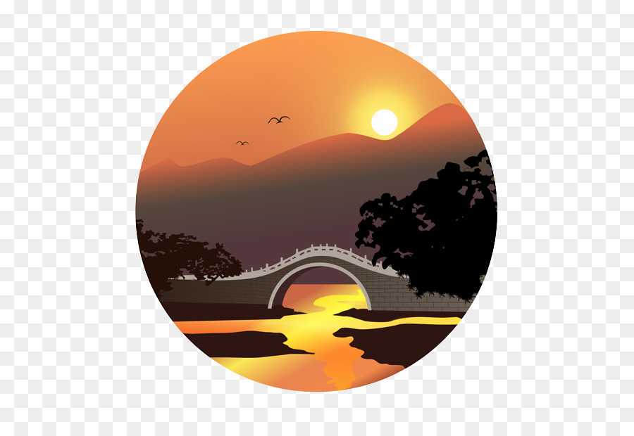 Puente Del Atardecer，Atardecer PNG