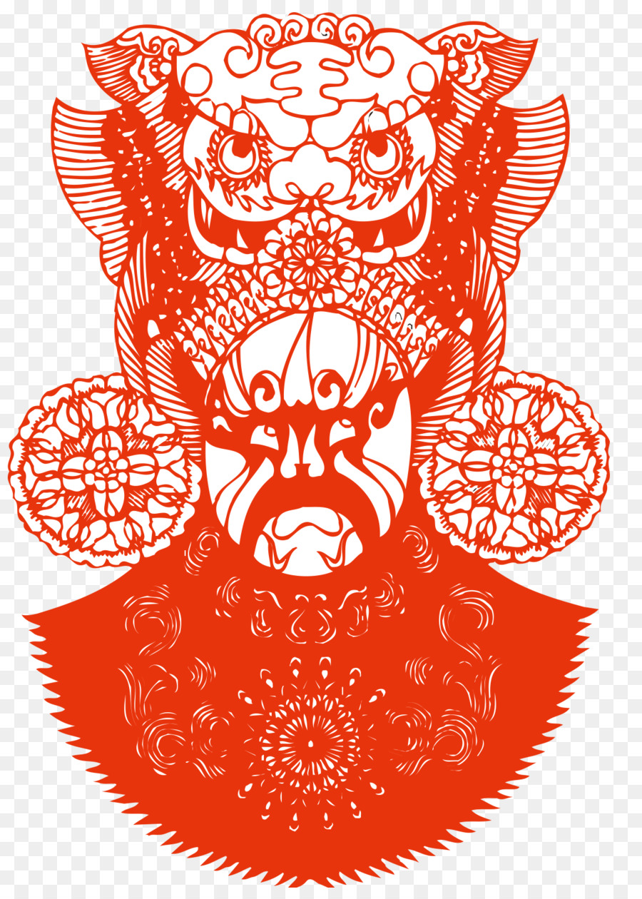 Corte De Papel，Rojo PNG