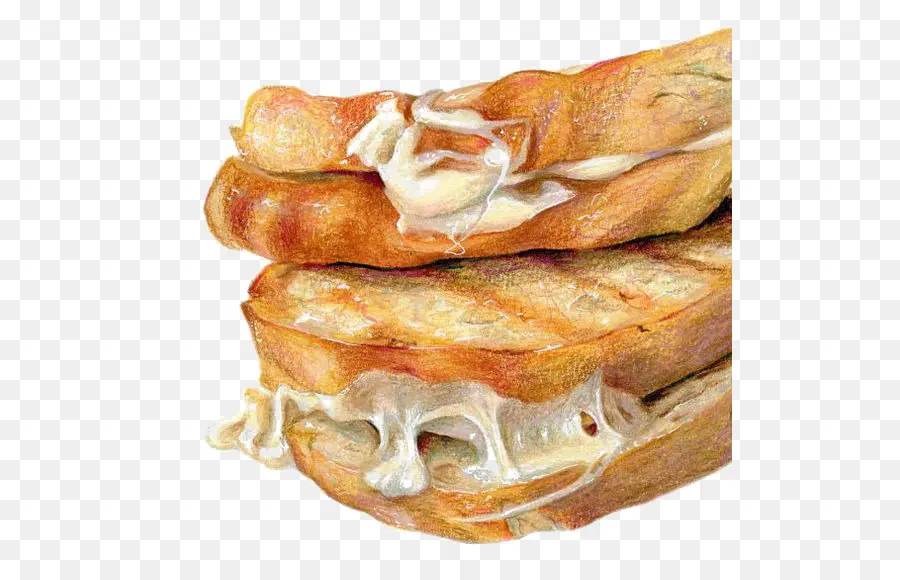 Sándwich De Queso，Pastelería Danesa PNG