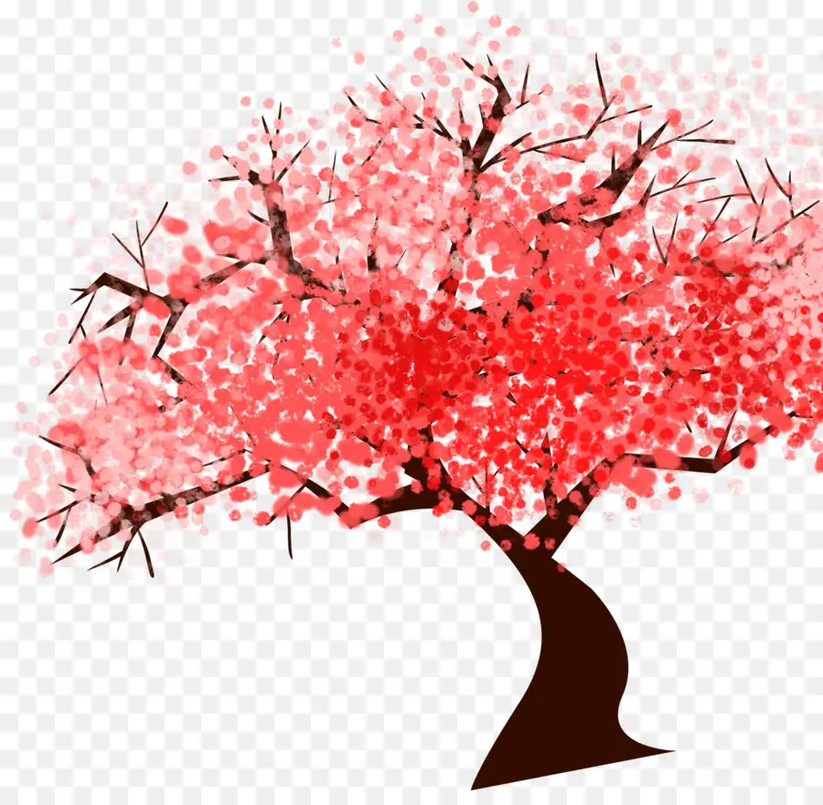 Árbol De Flor De Cerezo，Rosa PNG