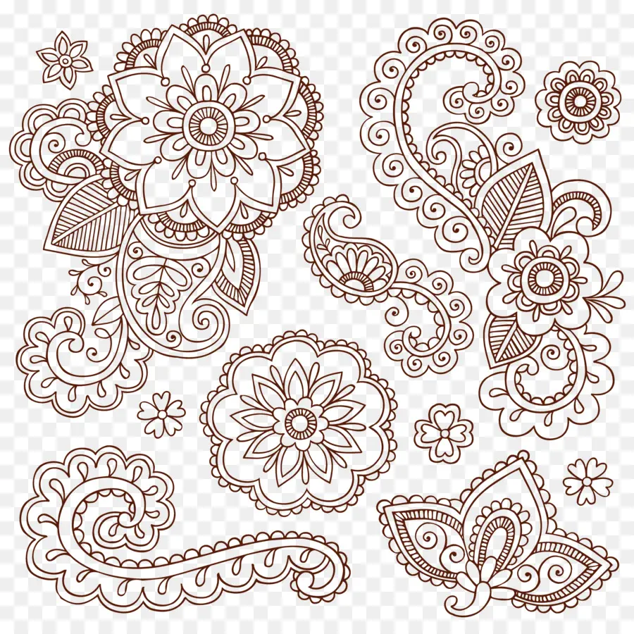 Paisley，Mehndi PNG