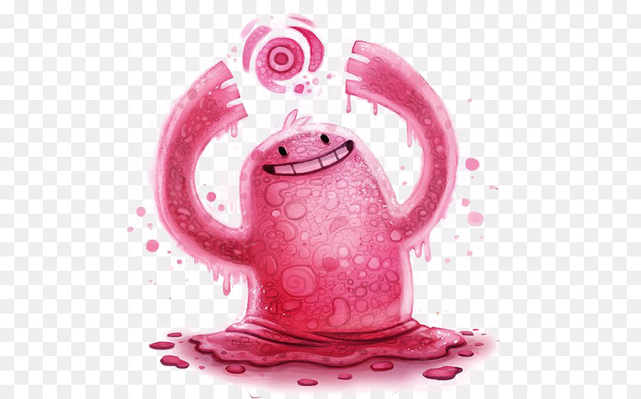 Monstruo Rosa，Sonriente PNG