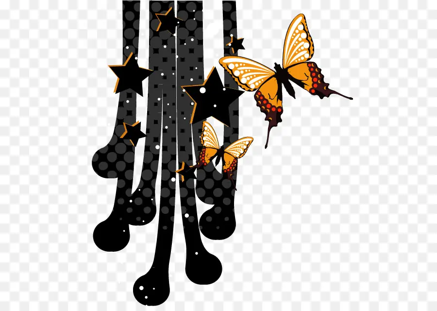 Mariposas，Estrellas PNG