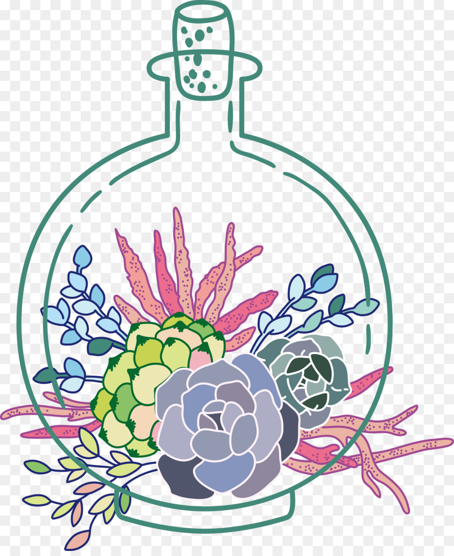 Diseño Floral，Florero PNG