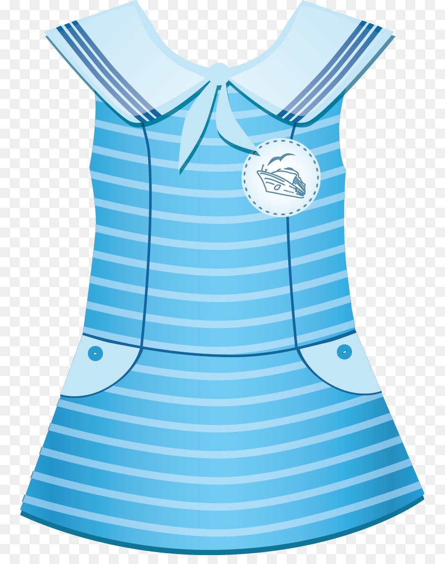 Vestido Azul，Rayas PNG