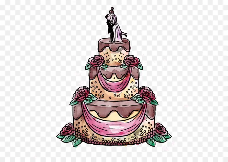 Pastel De Bodas，Rosas PNG