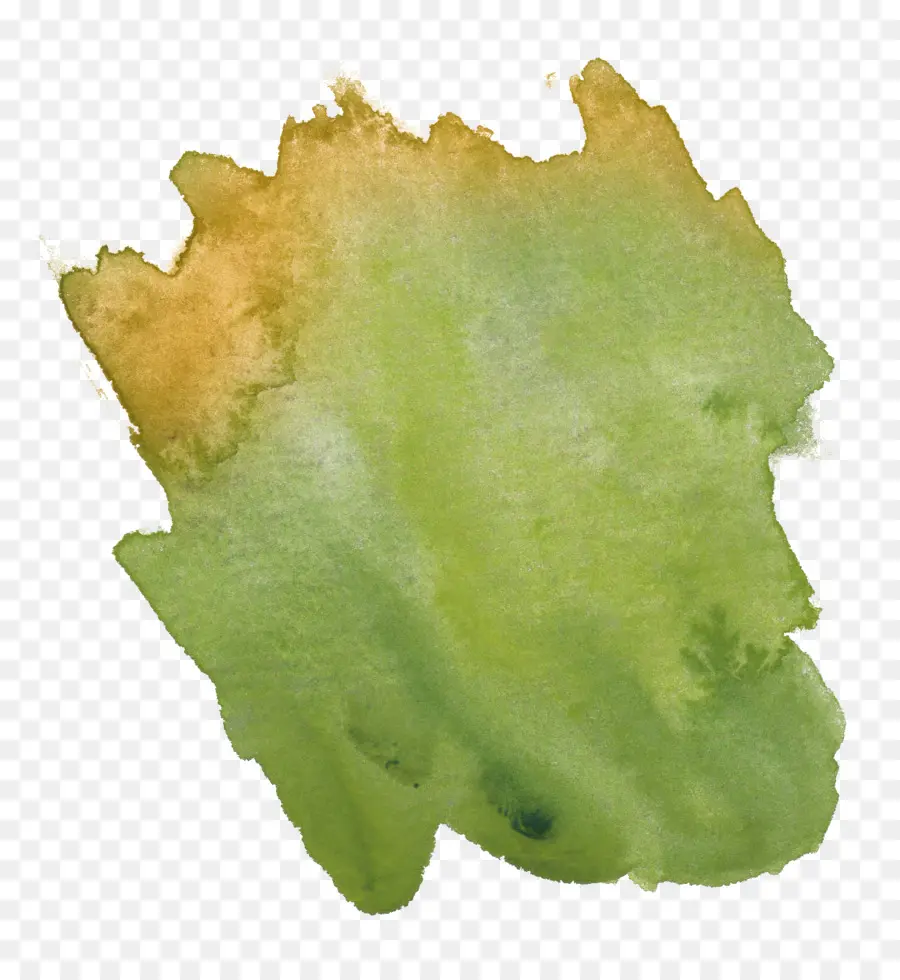 Acuarela Verde，Amarillo PNG