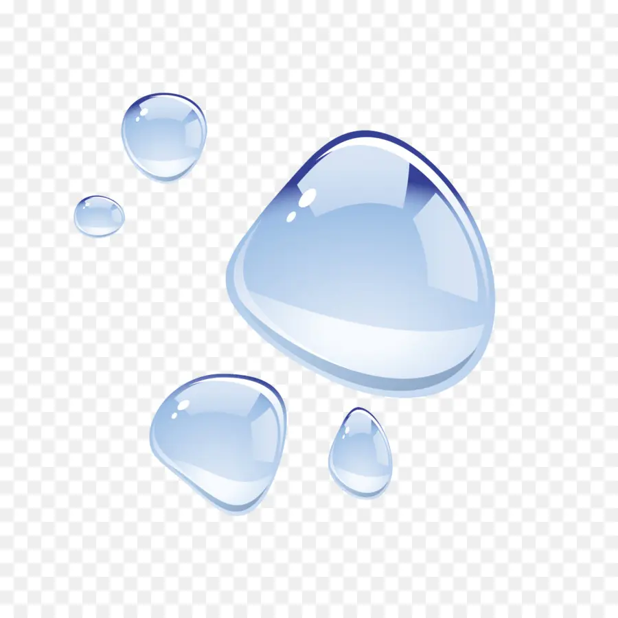 Gotas De Agua，Azul PNG