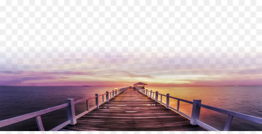 Muelle，Atardecer PNG