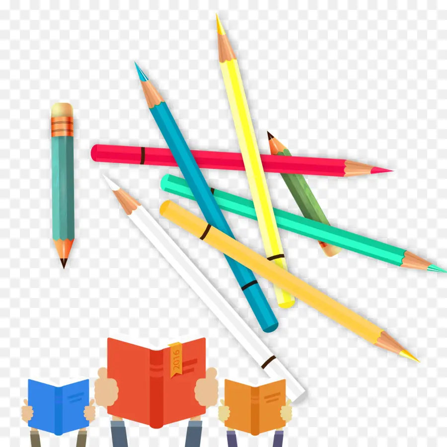 Lápices De Colores，Libros PNG