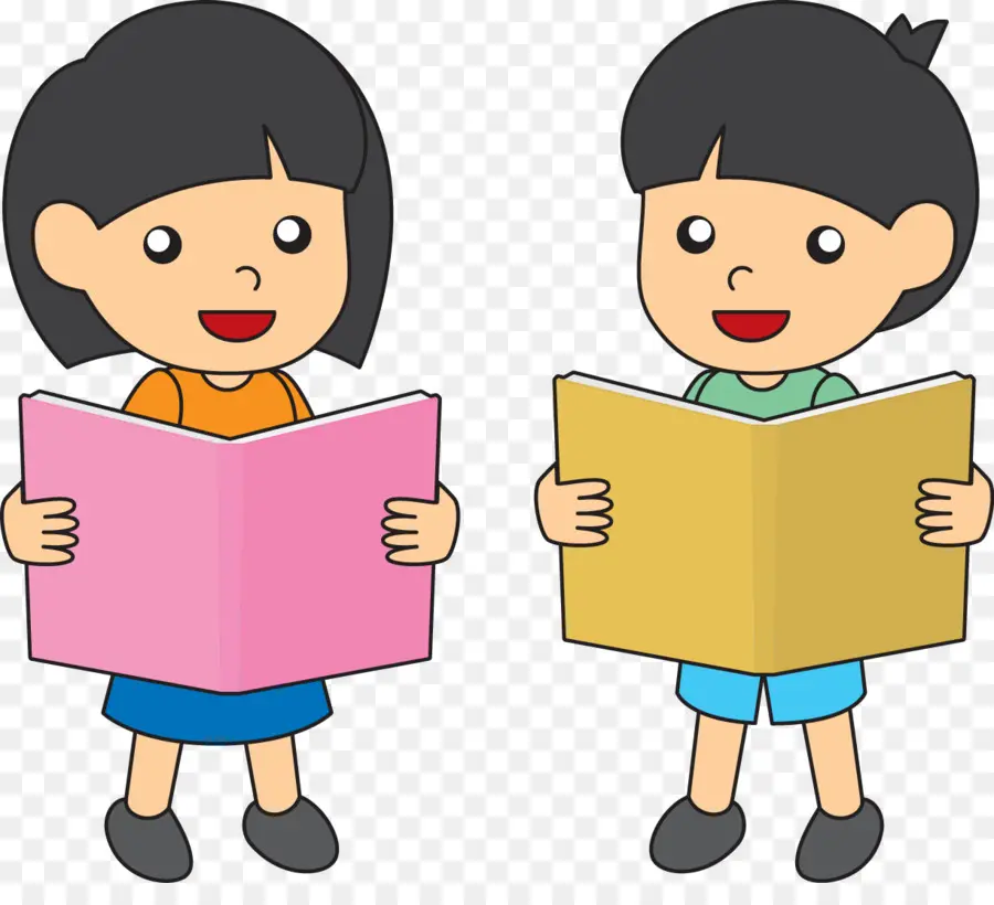 Niños Leyendo，Libros PNG