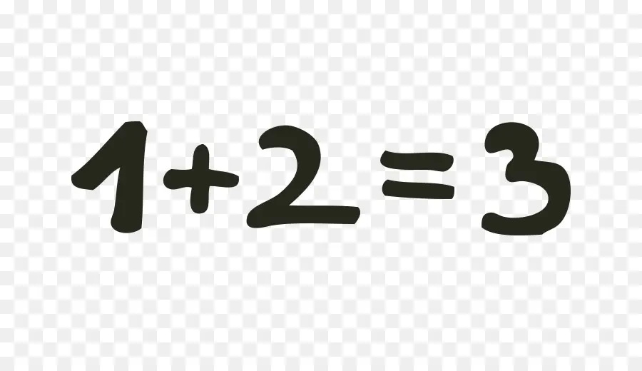 Ecuación Matemática Simple，1 2=3 PNG