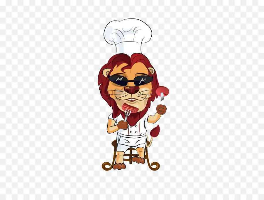 Chef León，Cocinando PNG