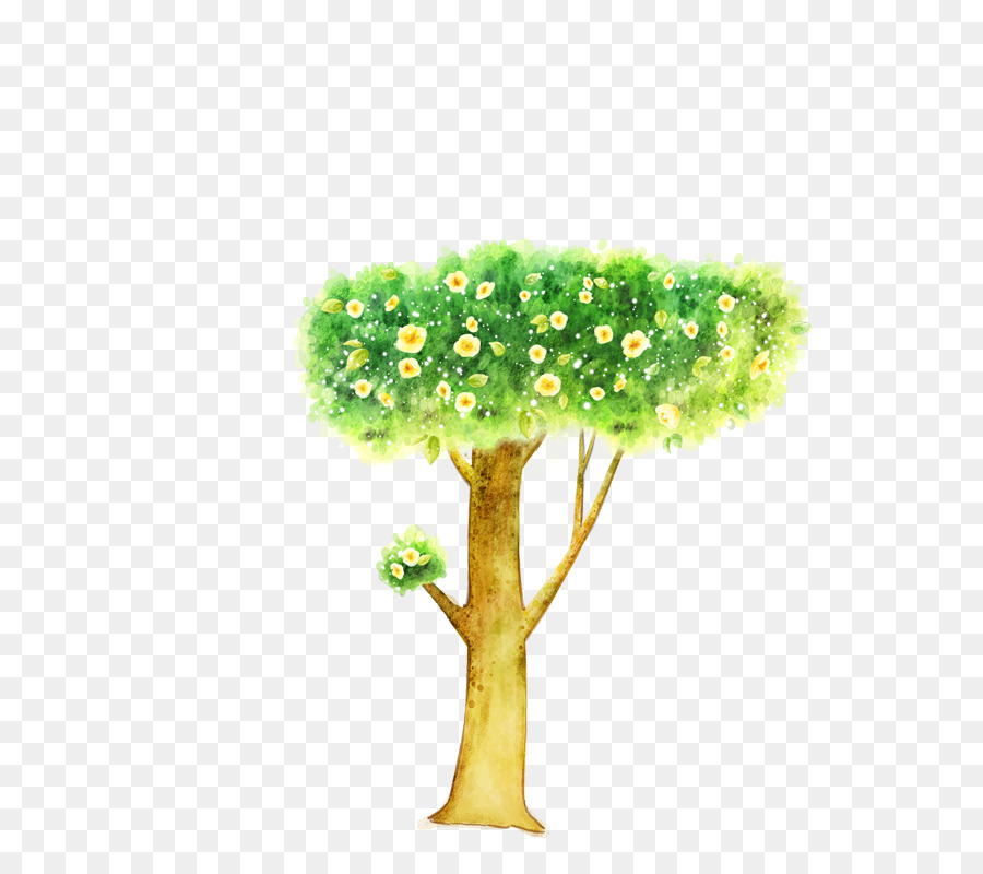 árbol Verde，Hojas PNG