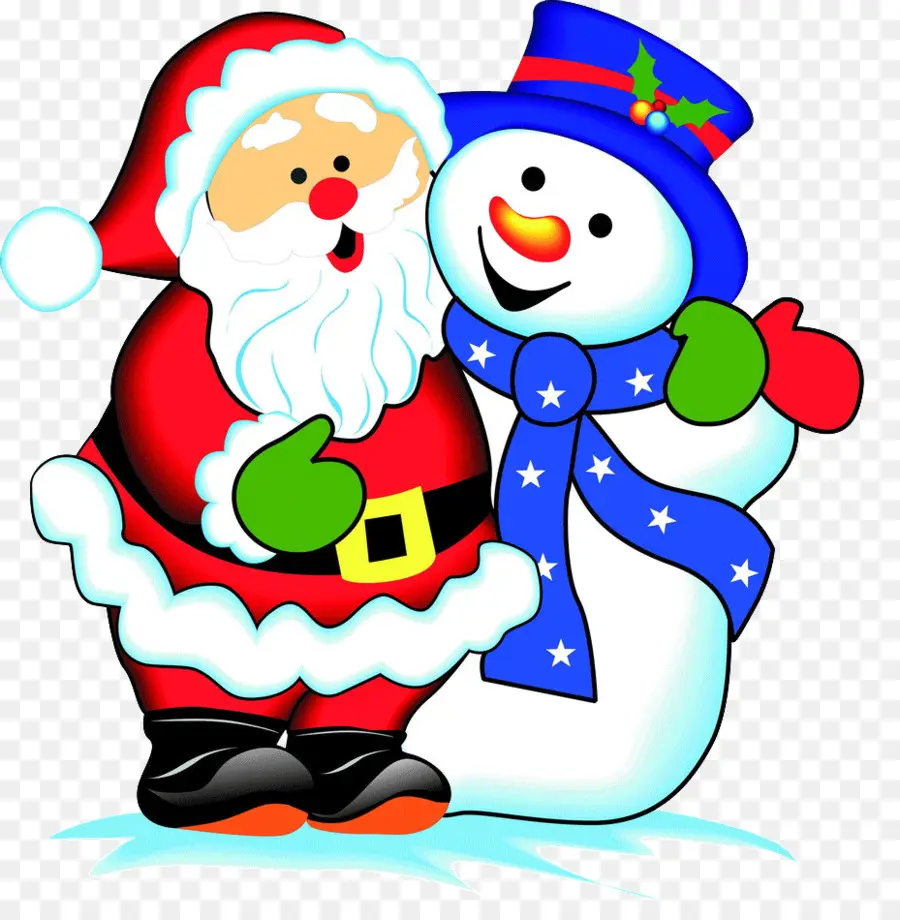 Papá Noel Y Muñeco De Nieve，Papá Noel PNG