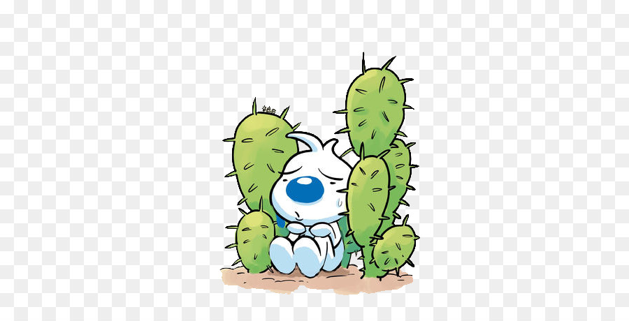 Cactus Y Personaje，Dibujos Animados PNG