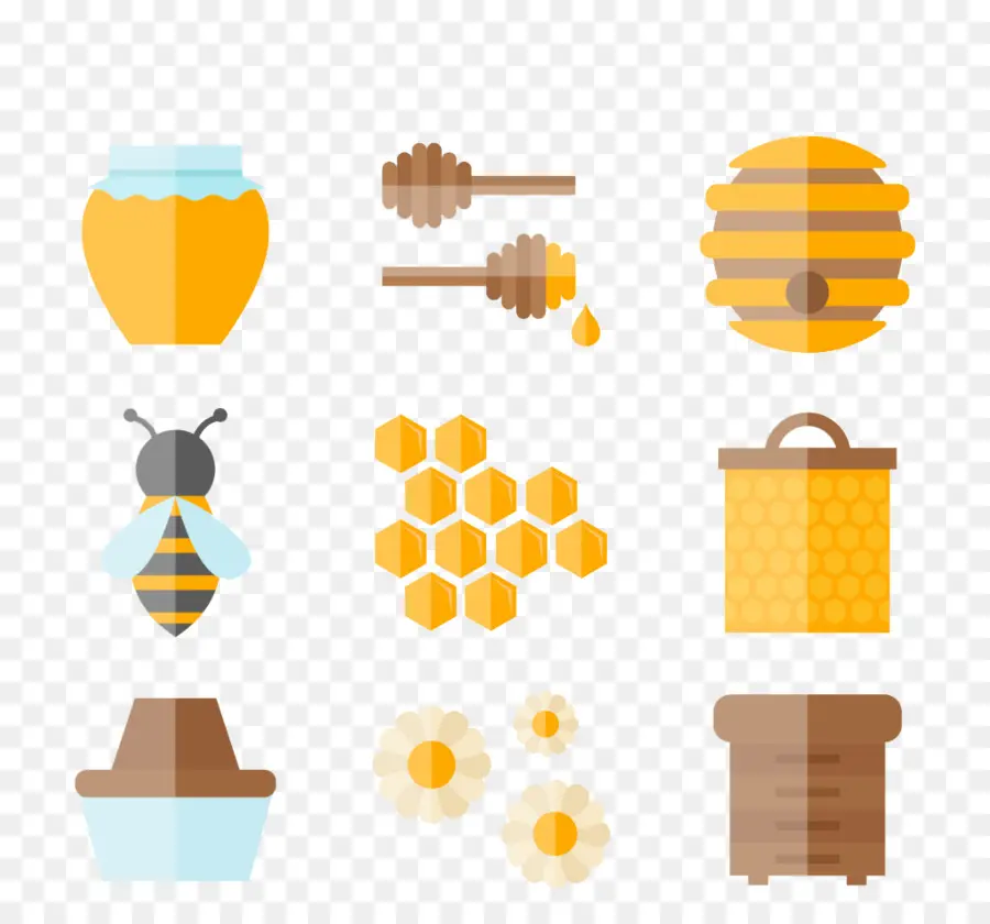 Abeja，Miel PNG