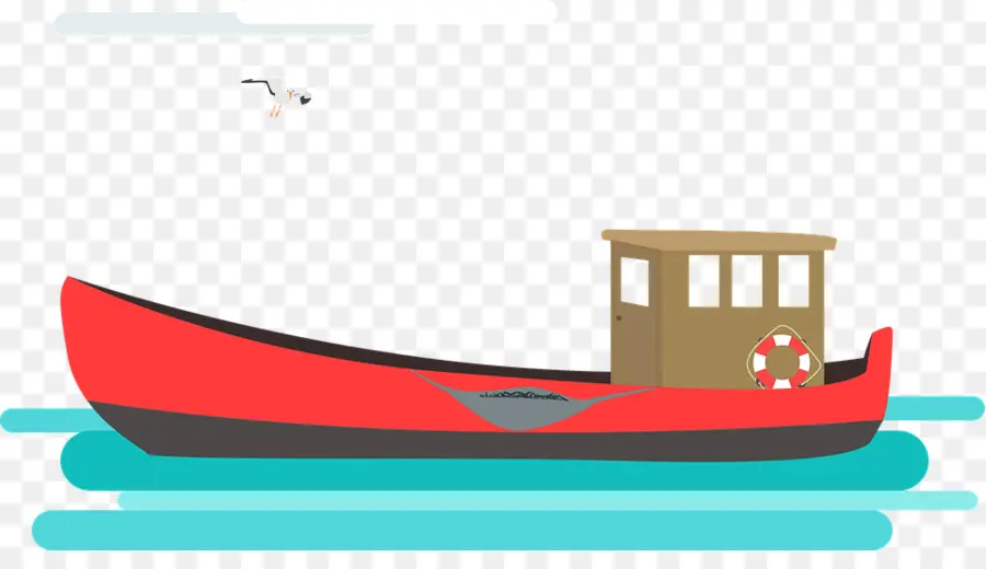 Barco Rojo，Agua PNG