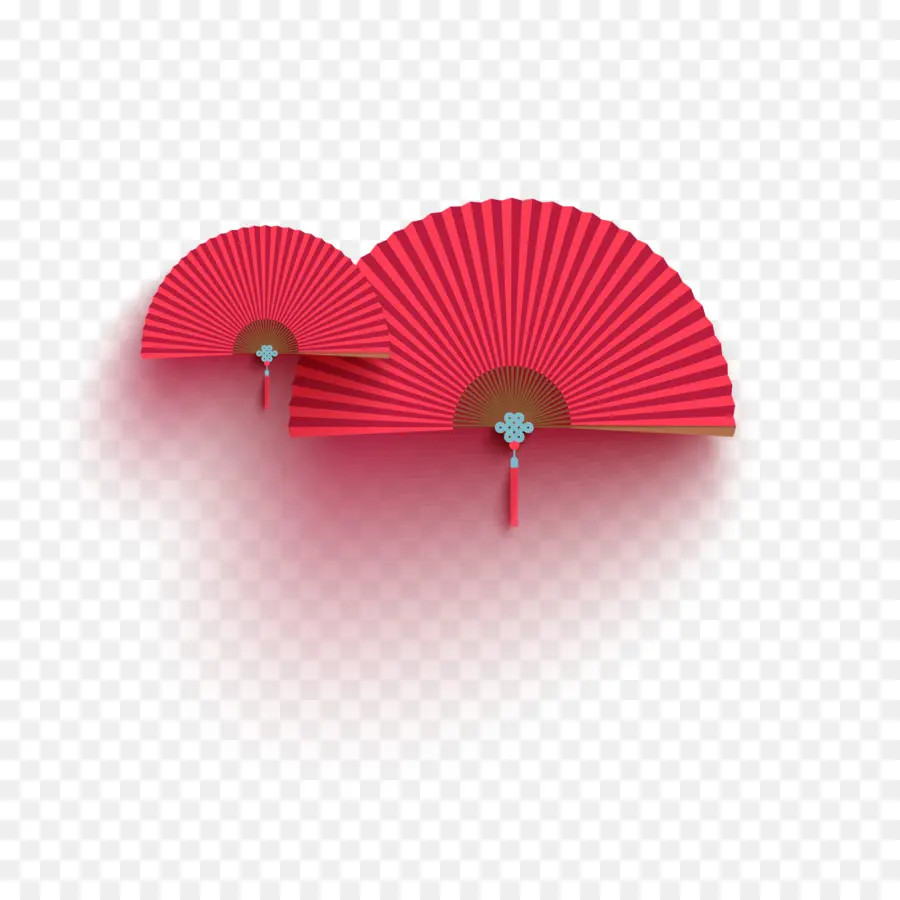 Abanicos Rojos，Decorativo PNG