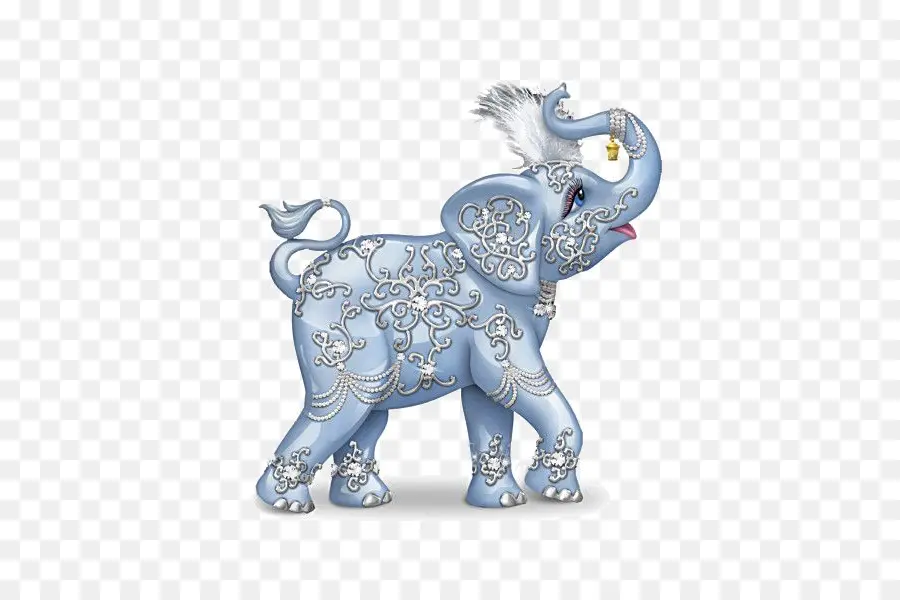 Elefante Decorado，Florido PNG