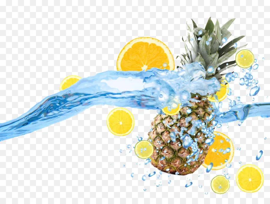 Piña Y Agua，Chapoteo PNG