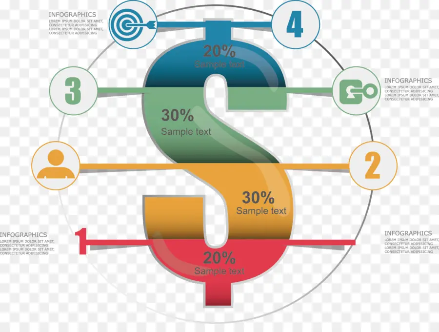 Infografía Del Signo De Dólar，Finanzas PNG