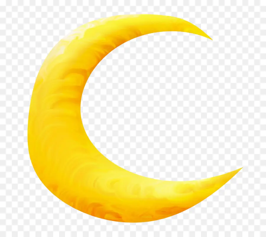 Luna Creciente，Amarillo PNG