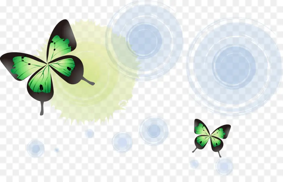 Mariposas，Verde PNG